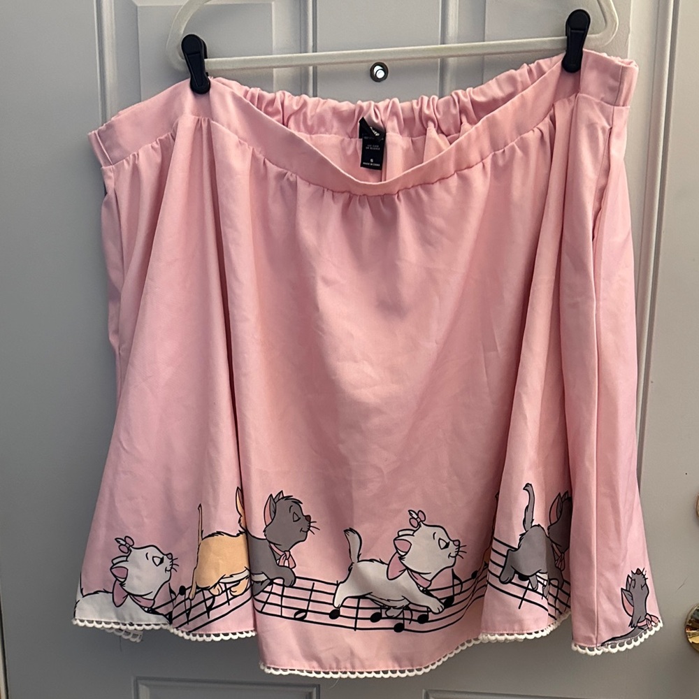 Disney Pink Circle Skirt with Aristocrats & Music Note Border